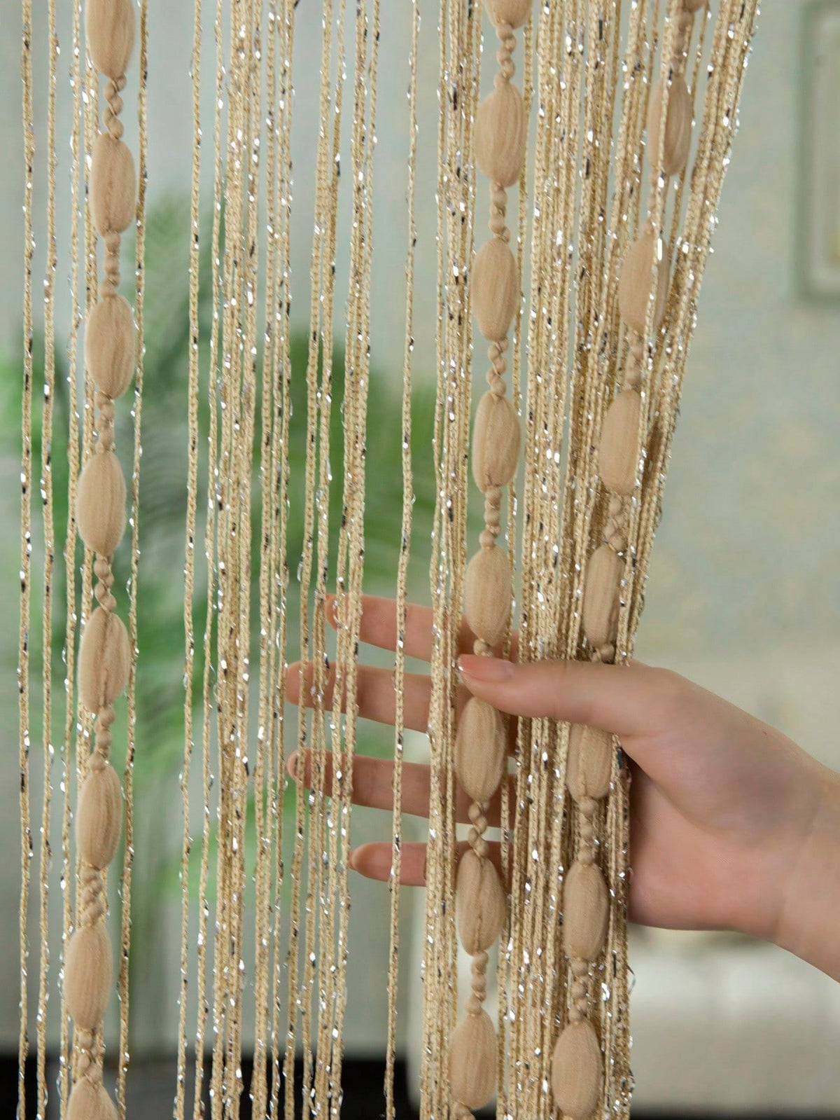 (1pc) Fashionable Beaded String Curtain For Door And Window
