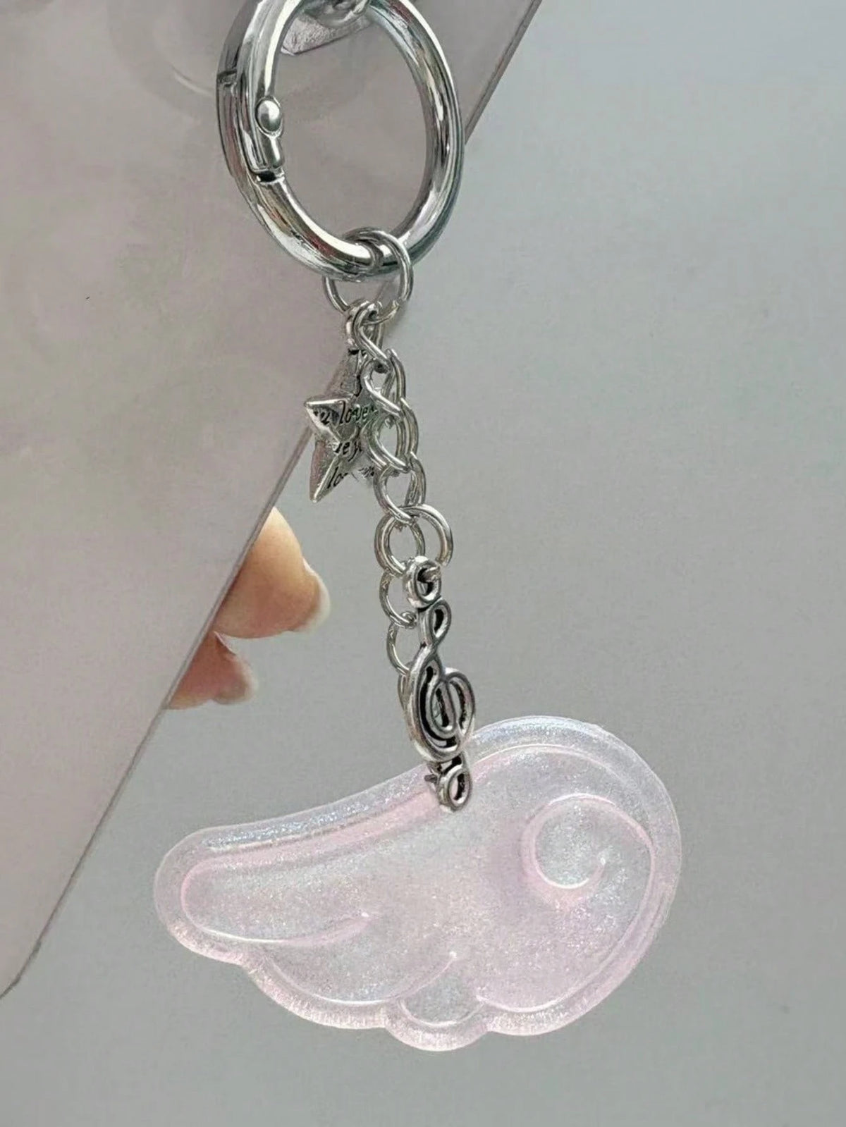 1pc Vintage Y2K Angelic Wings & Star Keychain Pendant Cute & Stylish Accessory Suitable For Bags Backpack Decor Keychain For Bag Car Accessories For Women