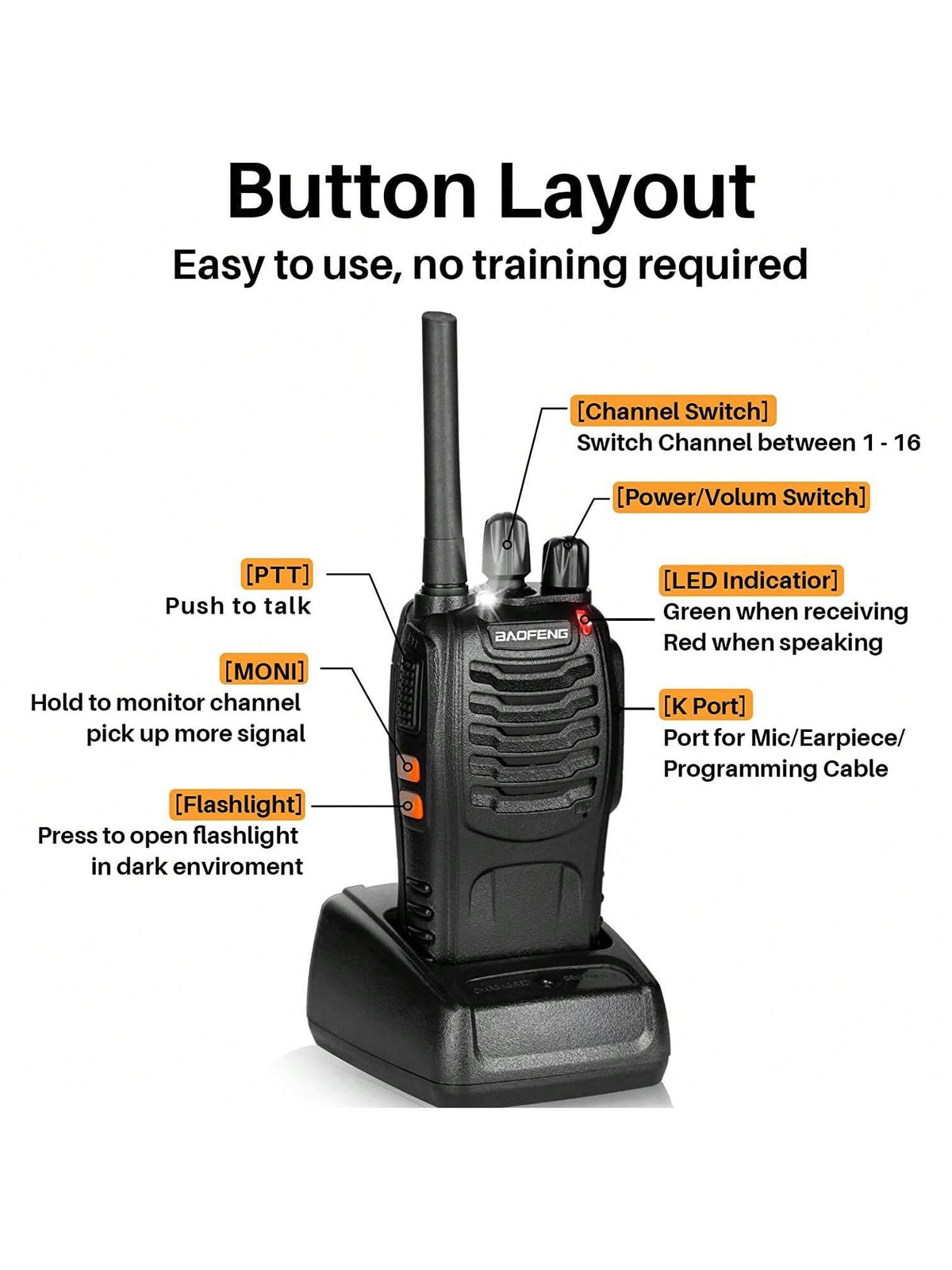 2/4pcs Baofeng TH-888S PMR Handheld Two-Way Radio For Adults, Portable Walkie Talkie For Hiking, Cycling, Camping