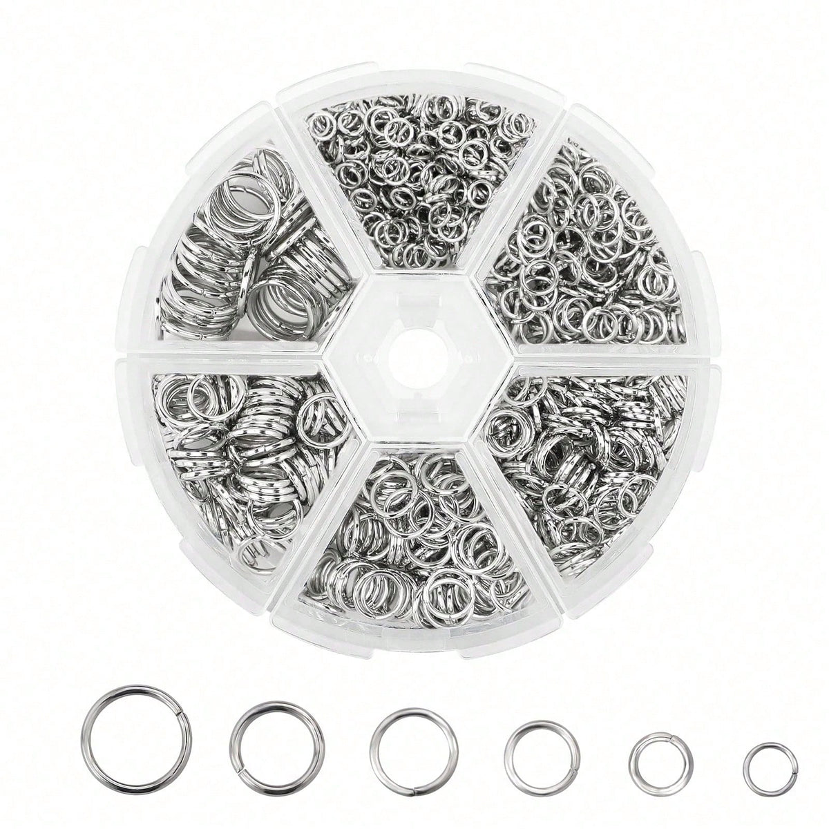 4/5/6/7/8/10mm Stainless Steel Open Jump Rings For Jewelry Making DIY Bracelet Earrings Necklace Connector Chain Rings