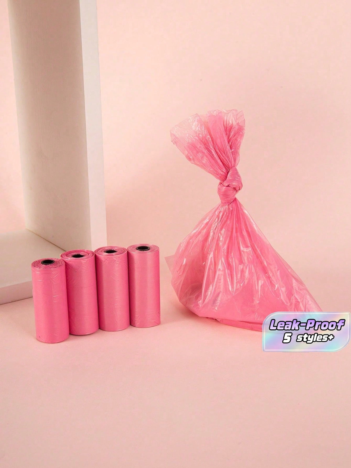 5 Rolls Dog Poop Bags, 75 Count Pet Waste Bags Portable Cleanup, 30x22cm Leak-Proof Unscented Poop Bags For Dogs, Outdoor Walking Essential