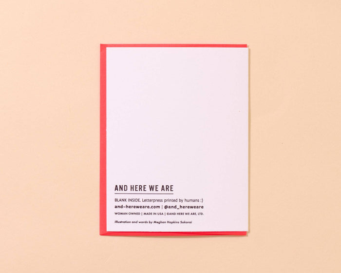 And Here We Are Greeting Card - Bday Bucko