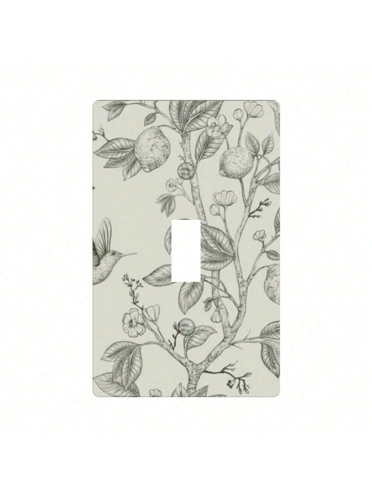 Bohemian Floral Wall Plate Receptacle Faceplate- Decorative Electrical Outlet Cover With Green Leaf & Flower Design, Durable Thermoplastic Farmhouse, Bathroom, Bedroom, Living Room Decor, No Batterie