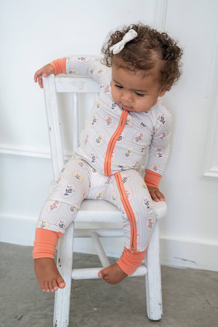 Boosh Baby Bamboo Convertible Romper - Floral Cottage