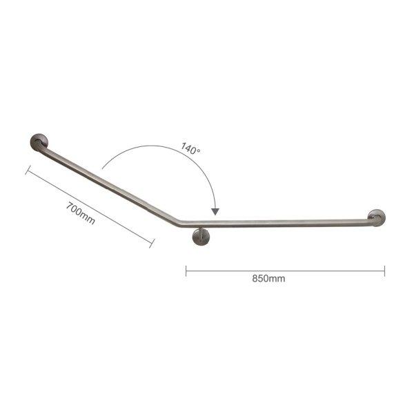 Disable Curved Grab Rail for Toilet (Left Hand Side) - TPGRAB857L Accessories ECT