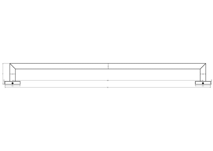 Dolce 700MM Single Towel Rail Chrome 3630-CH Accessories Nero