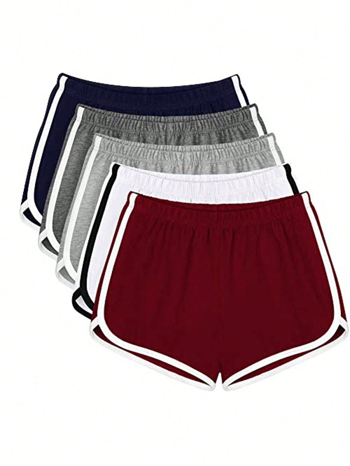IslaSuriya Women's Casual Versatile Contrast Trim Shorts, For Gym