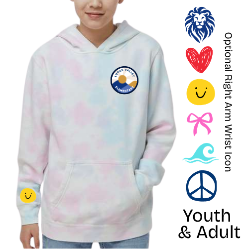 LVE Spirit Wear Hoodie - Cotton Candy Tie-Dye w/ LVE Logo