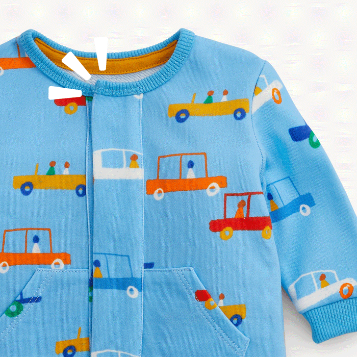 Magnetic Me French Terry Romper - Cars
