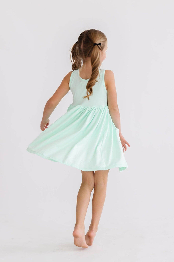 Mila & Rose Tank Pocket Twirl Dress - Pastel Green (Final Sale)
