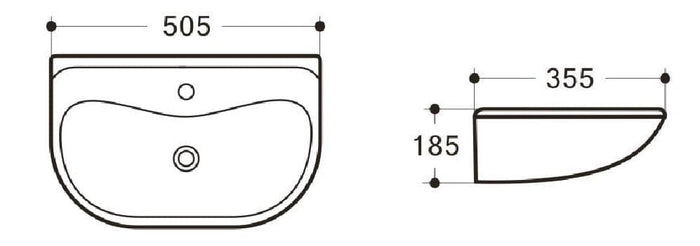 MOBI Wall Hung Basin Basins ECT