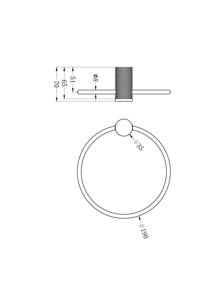 Opal Towel Ring GRAPHITE 2580A -GR Accessories Nero