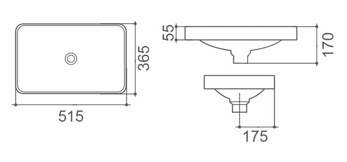 REAGAN Half Insert Basin Basins ECT