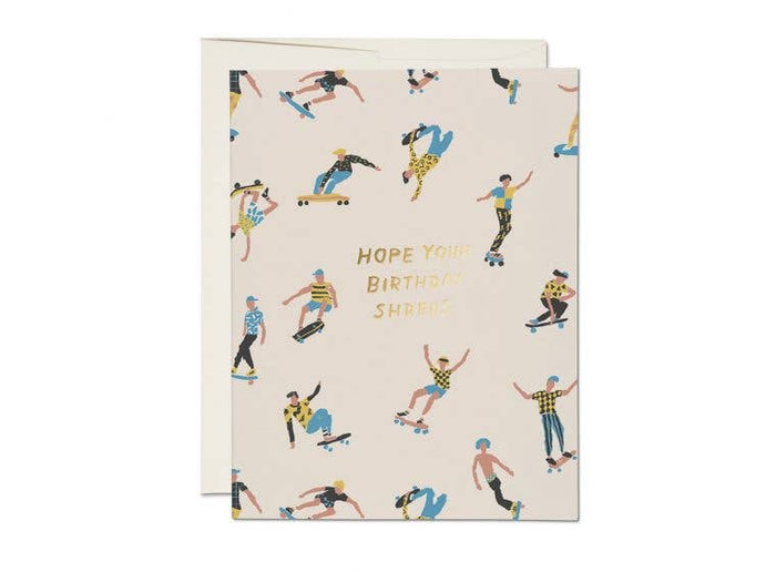 Red Cap Cards Greeting Card - Shreds Birthday