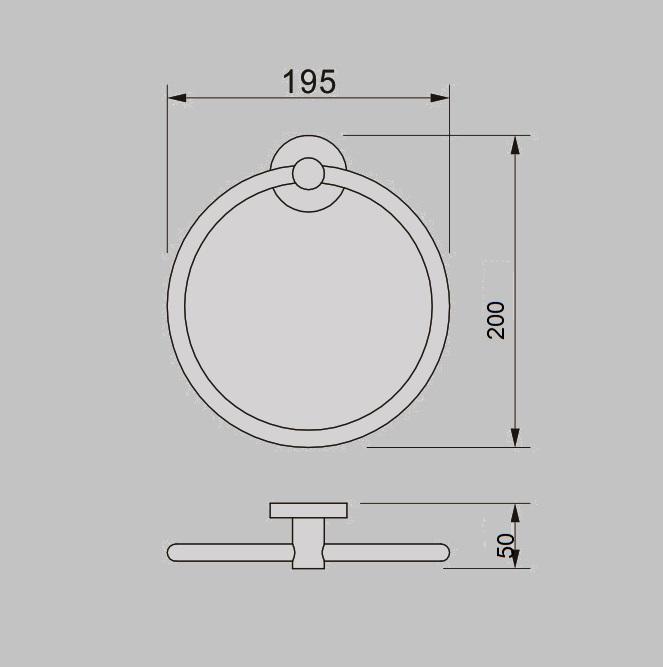 ROELEX Towel Ring Brushed Brass Accessories ECT