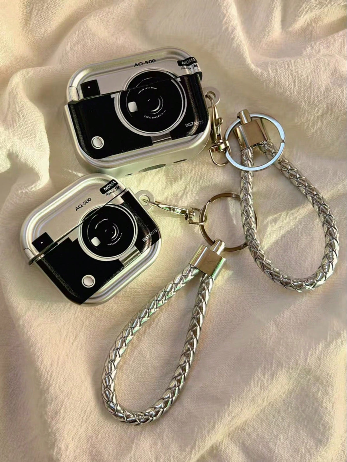 Shockproof Camera Shaped Bluetooth Earphone Case 1pc Vintage Camera Shockproof Earphone Case + Lanyard Bluetooth Earphone Charging Case Compatible With Apple 1st/2nd/3rd/Pro/Pro 2nd Generation Creativ