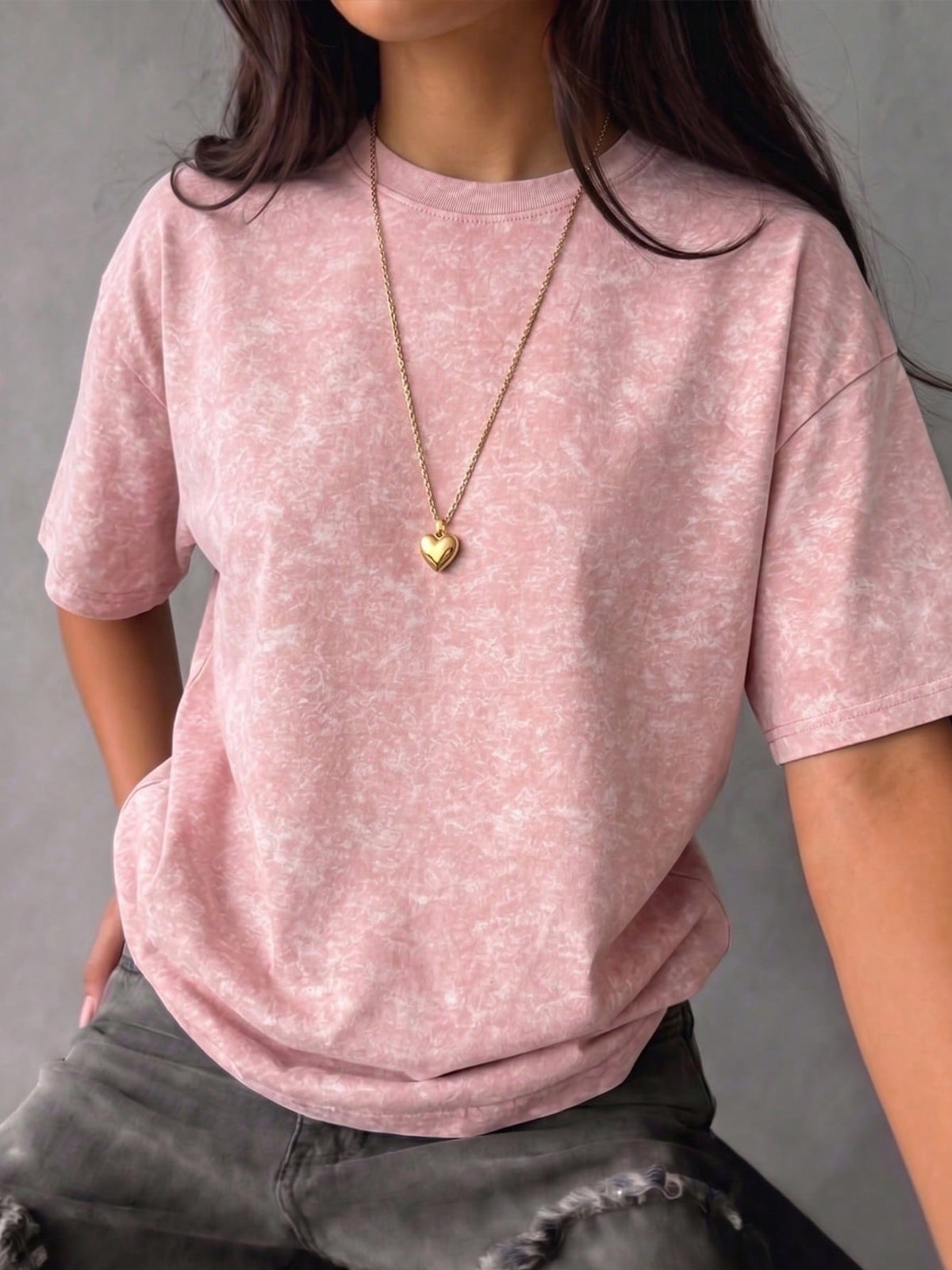 Summer New Casual Loose Fit Tie-Dye Round Neck Short Sleeve T-Shirt, Fashionable Versatile Blouse For Women