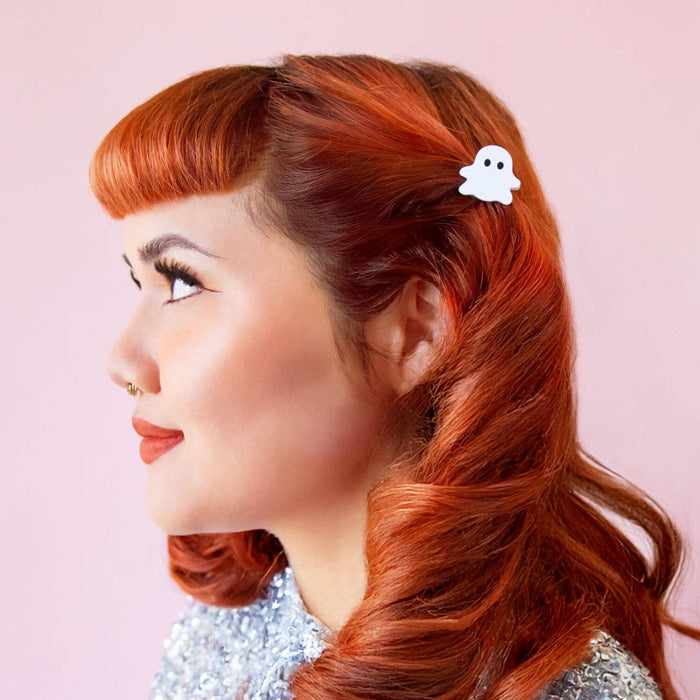 Sunshine Studios Mini Hair Clip - Hey Boo! Ghost