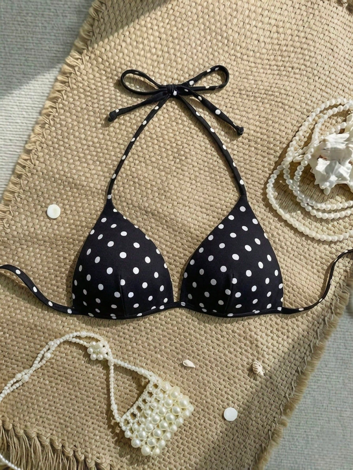 Swim Vcay Women's Polka Dot Bikini Top For Beach Vacation