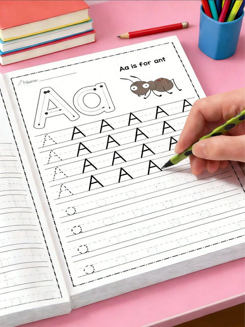 1/2/4 Pcs,ABC Letter Tracing,A-Z Letters,Classroom,Preschool,Kindergarten,Early Writing,Drawing Pages,Practice Sheets,Magic Words,Children Party Favors,Durable English Writing Notebooks,Back-To-School
