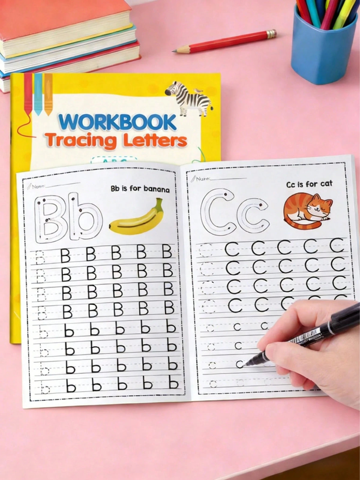 1/2/4 Pcs,ABC Letter Tracing,A-Z Letters,Classroom,Preschool,Kindergarten,Early Writing,Drawing Pages,Practice Sheets,Magic Words,Children Party Favors,Durable English Writing Notebooks,Back-To-School