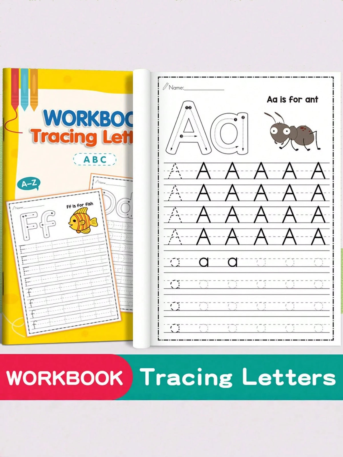 1/2/4 Pcs,ABC Letter Tracing,A-Z Letters,Classroom,Preschool,Kindergarten,Early Writing,Drawing Pages,Practice Sheets,Magic Words,Children Party Favors,Durable English Writing Notebooks,Back-To-School