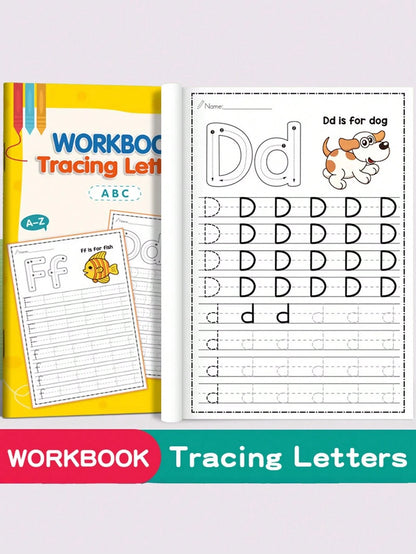 1/2/4 Pcs,ABC Letter Tracing,A-Z Letters,Classroom,Preschool,Kindergarten,Early Writing,Drawing Pages,Practice Sheets,Magic Words,Children Party Favors,Durable English Writing Notebooks,Back-To-School
