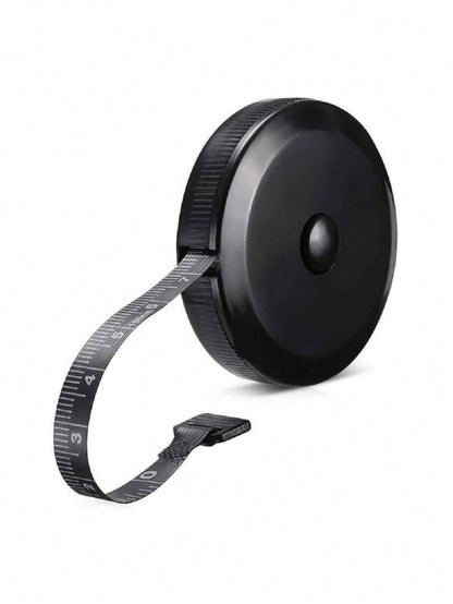 1/2/4pcs Soft Double-Sided Measuring Tape, Flexible Body Fabric Sewing Cutting Knitting Weight Loss Measurement Retractable Black Double-Sided Measuring Tape, School Home Office Supplies