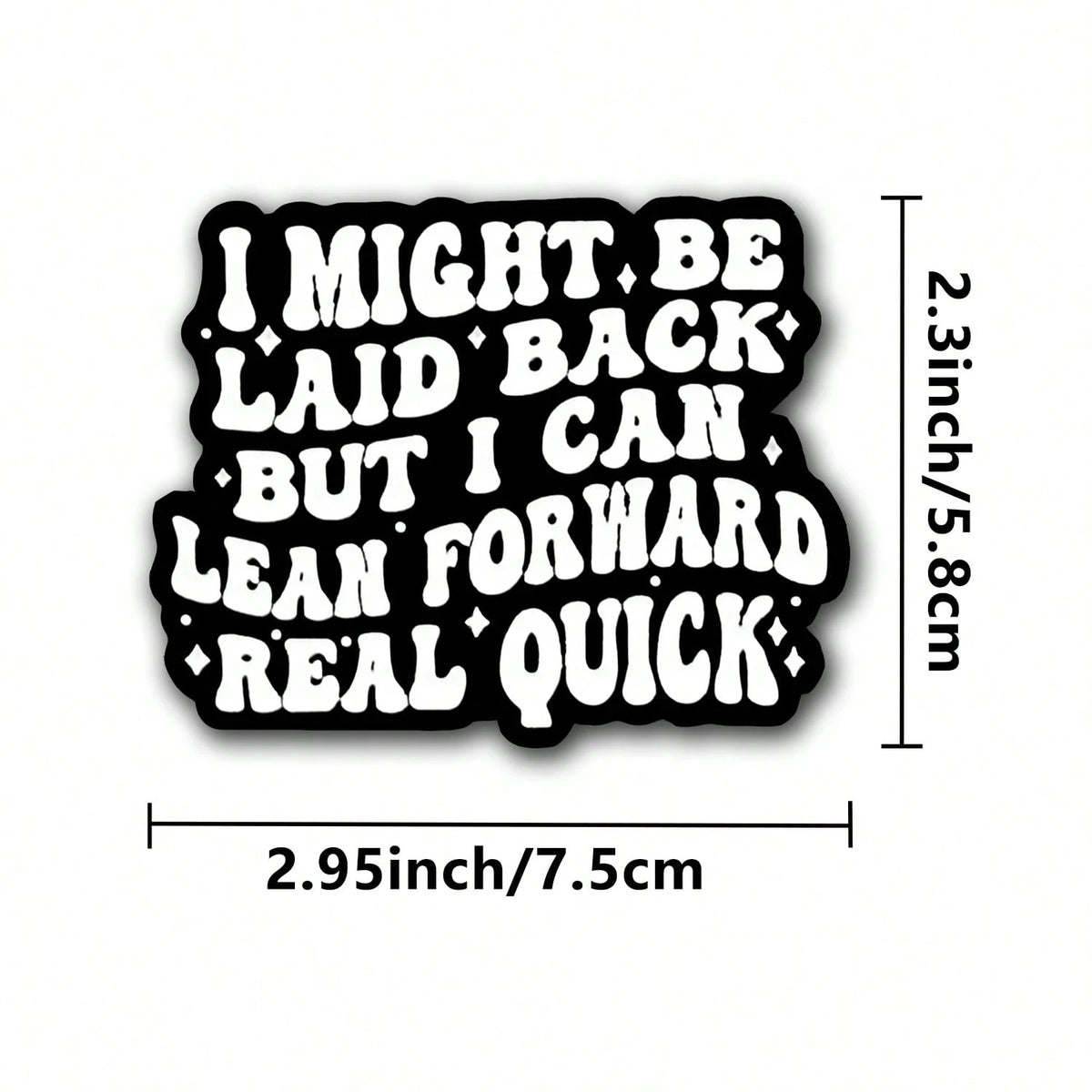 1/2/5pcs I MIGHT BE LAID BACK Sticker, Durable & UV-Protected| Glossy Finish,Perfect For Laptops, Water Bottles, Phones| Ideal Gift For Book Lovers & Readers, For Return School, Book Lover Gifts,Art