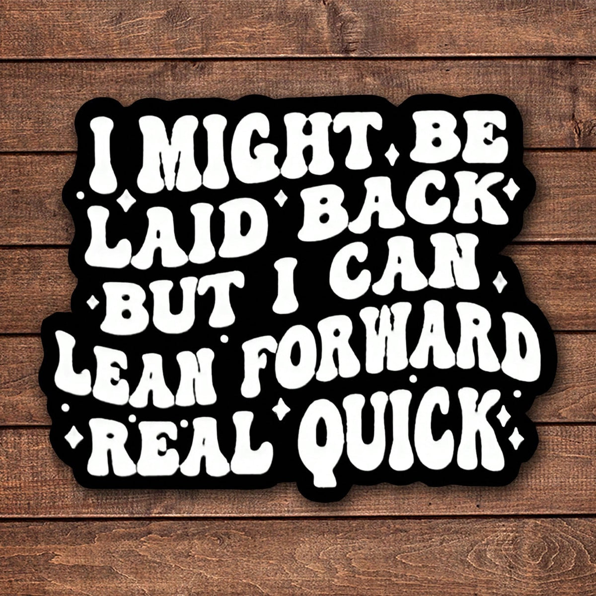 1/2/5pcs I MIGHT BE LAID BACK Sticker, Durable & UV-Protected| Glossy Finish,Perfect For Laptops, Water Bottles, Phones| Ideal Gift For Book Lovers & Readers, For Return School, Book Lover Gifts,Art