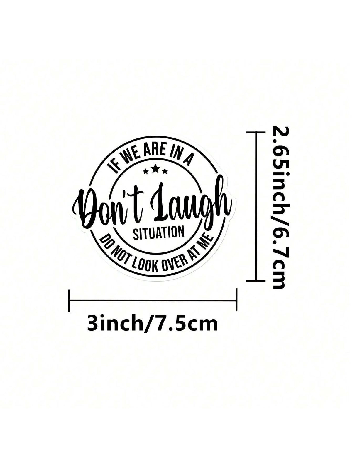 1/2/5pcs IF WE ARE IN A SITUATION,DO MOT LOOK OVER AT ME, Do Not Laugh Vinyl Sticker – Cute Pink Feminine Aesthetic For Water Bottles, Journals, And Laptops| Waterproof Sticker, Perfect Gift For Teen