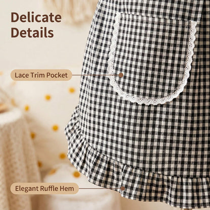 1/2pcs New Fashionable Breathable Waist Apron Skirt, Soft Skin-Friendly Work Skirt For Women, Suitable For Cooking, Gardening, BBQ, Cafe, Painting, Baking, Hair & Nail Salon