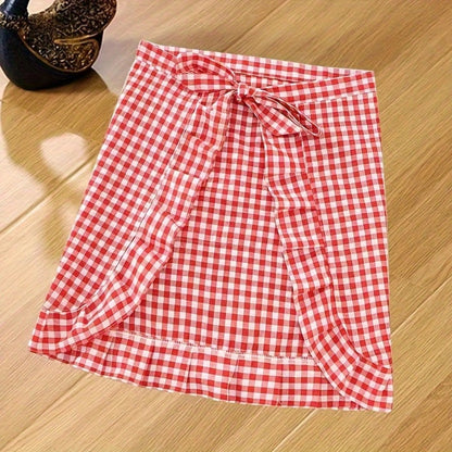 1/2pcs New Fashionable Breathable Waist Apron Skirt, Soft Skin-Friendly Work Skirt For Women, Suitable For Cooking, Gardening, BBQ, Cafe, Painting, Baking, Hair & Nail Salon