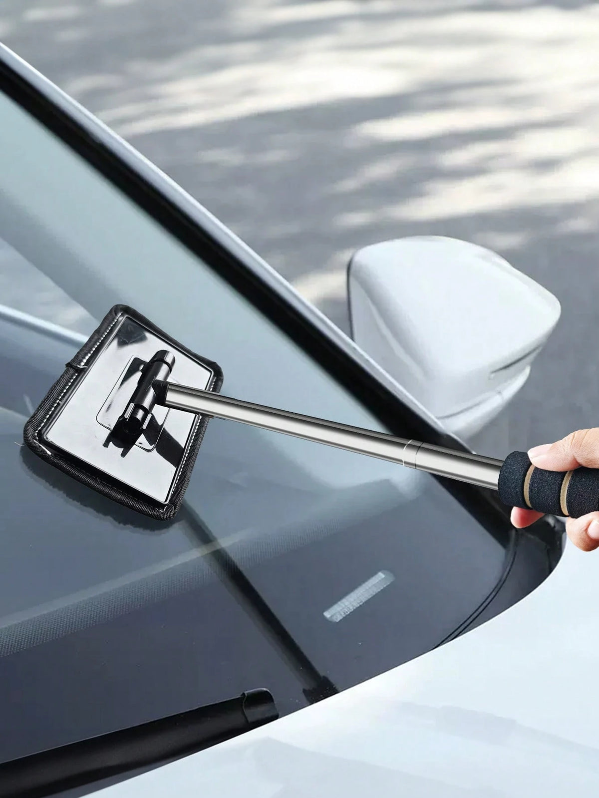 1/3/5pcs Microfiber Cloth Windshield Cleaning Tool Kit- Detachable Handle Car Glass Cleaner Brush, Car Glass Scraper, Interior Accessories, Car Cleaning Set, Car Glass Cleaner, Windshield Cleaner, Au