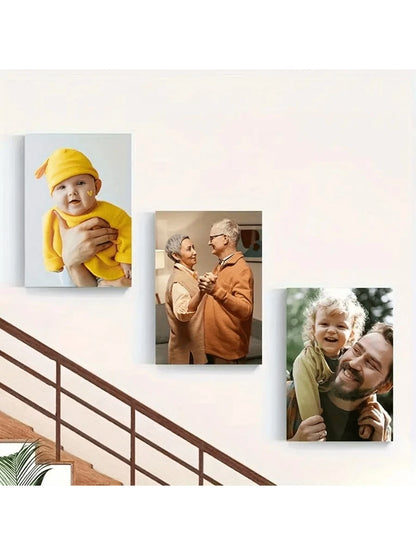 1/3 Customized Frameless Canvas Poster- Personalized Photo Wall Decor, Gift For Her, Boyfriend, Girlfriend, Dad, Mom, Friends, Pets, Anniversary, Valentine's Day, Birthday, Mother's Day, Father's Day