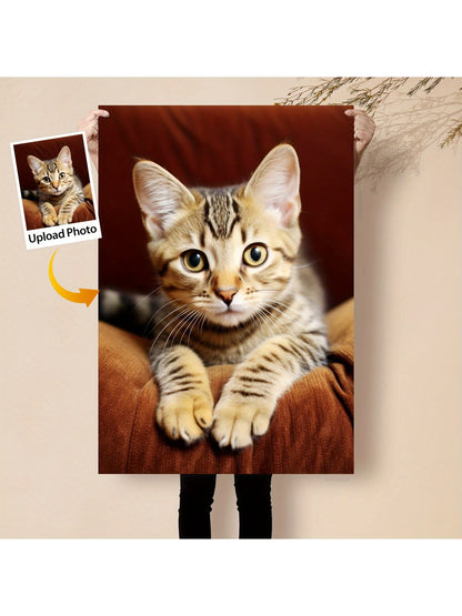 1/3 Customized Frameless Canvas Poster- Personalized Photo Wall Decor, Gift For Her, Boyfriend, Girlfriend, Dad, Mom, Friends, Pets, Anniversary, Valentine's Day, Birthday, Mother's Day, Father's Day