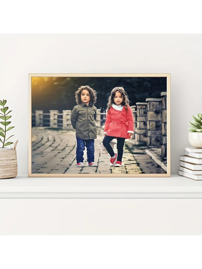 1/3 Customized Frameless Canvas Poster- Personalized Photo Wall Decor, Gift For Her, Boyfriend, Girlfriend, Dad, Mom, Friends, Pets, Anniversary, Valentine's Day, Birthday, Mother's Day, Father's Day