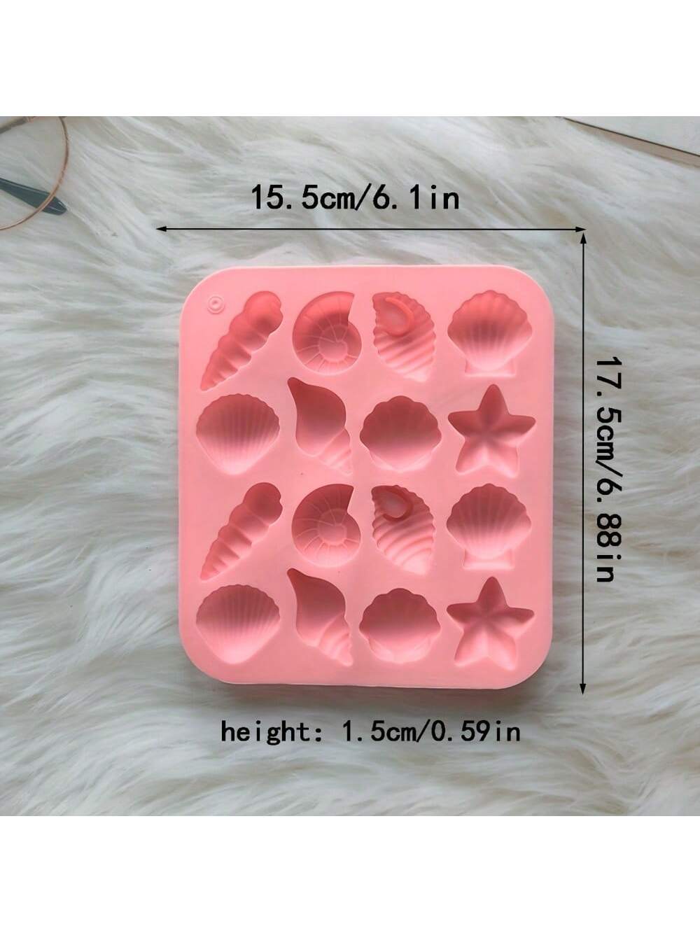 1/3pcs 12-Cavity Silicone Conch Shell Starfish Shape Candy Chocolate Ice Cube Mold, Kitchen Handmade Homemade Baking Tools, Gift For Father