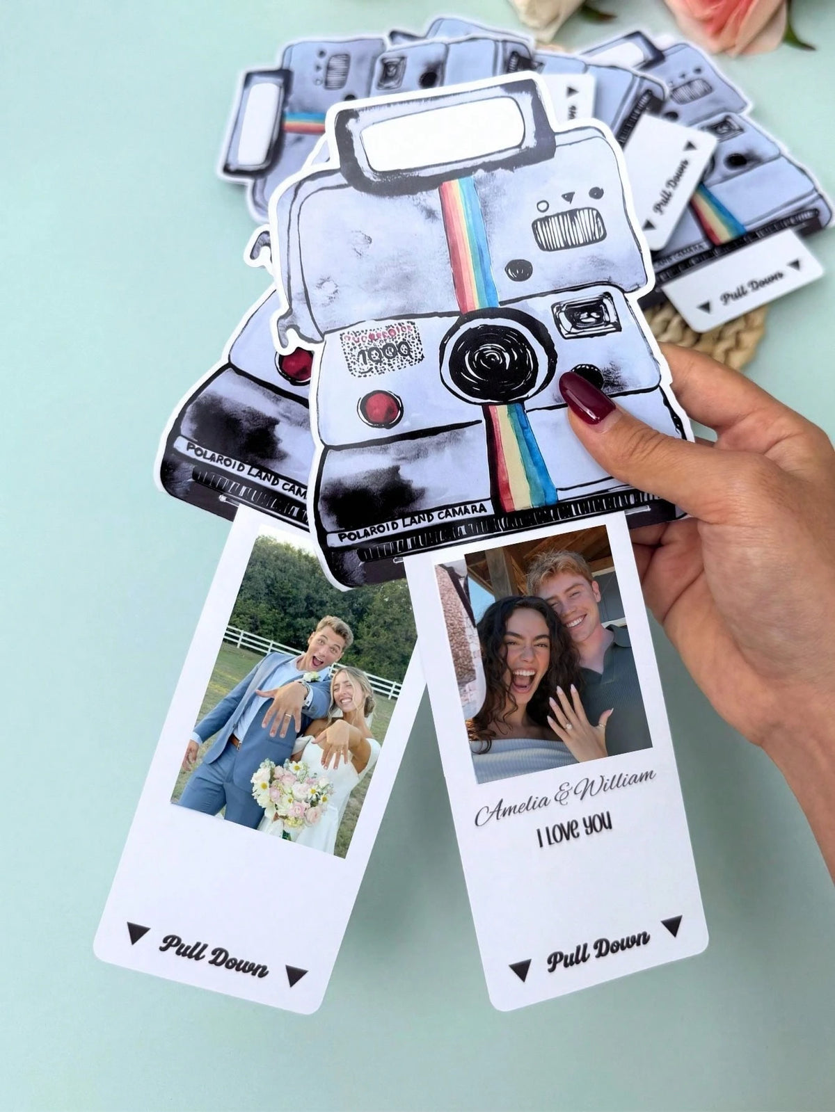 1/5/10pcs Custom Retro Camera Shaped Pull-Out Photo Card,Custom Photo And Text,Personalized Pull Tab Photocard, DIY Insert Picture Surprise Card,For KPOP Fan Collection Merch Gift Card,Suitable As Hol