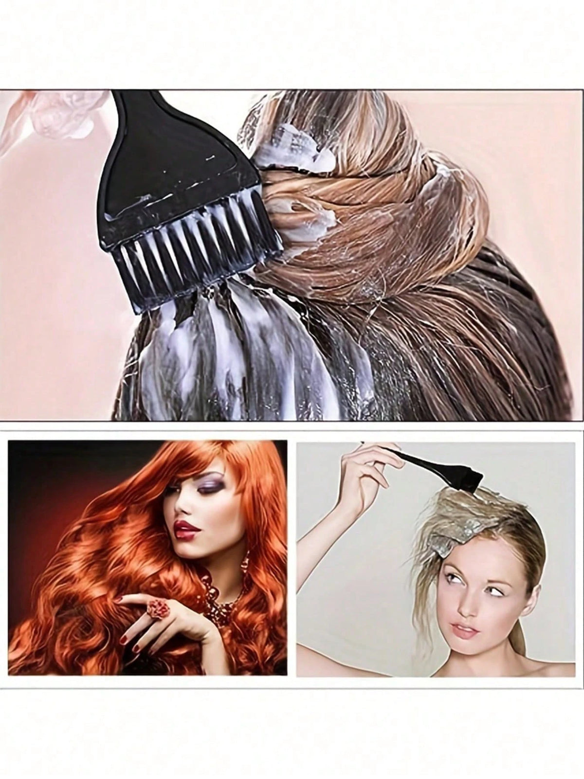1/6PCS Hair Dye Brush Set, Professional Hair Coloring Brush Set, Salon Hair Dyeing Tool Kit, Hair Color Brush Board Set, Hair Highlight Board For Root Touch-Up, Balayage, Hair Bleach, Suitable For Sal