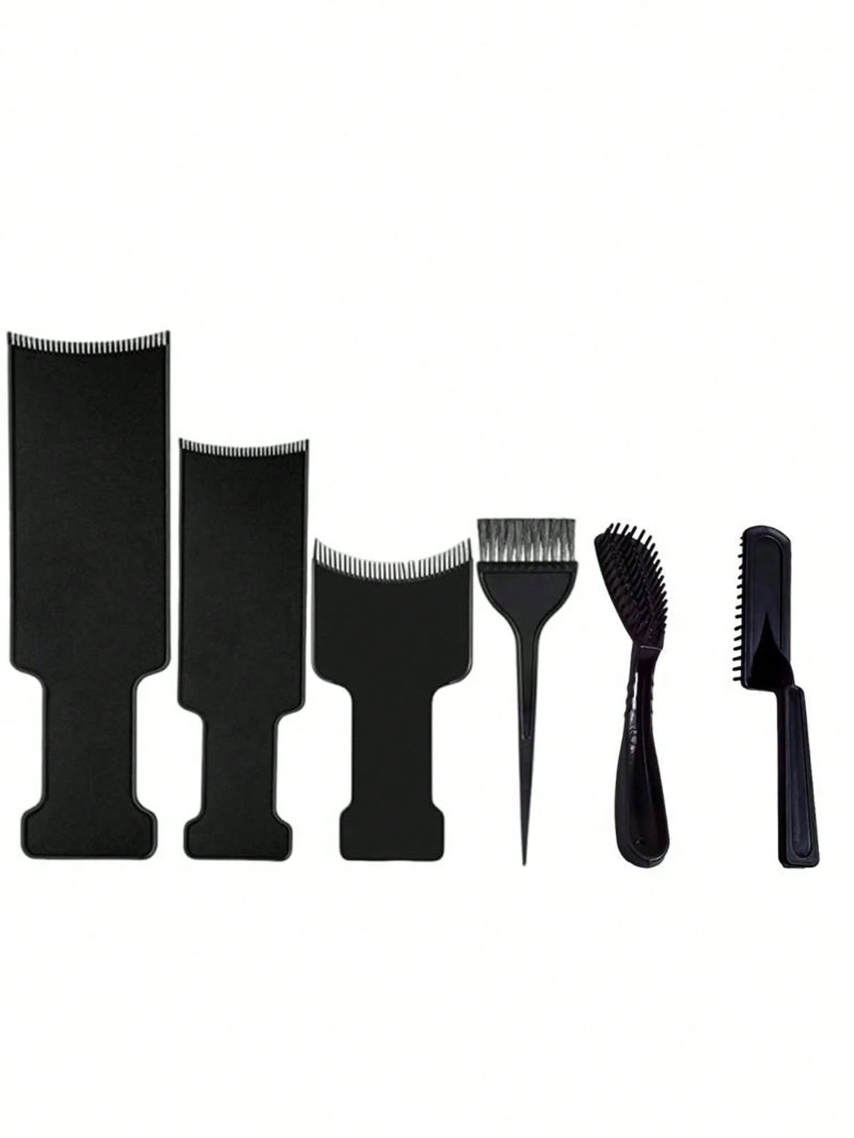 1/6PCS Hair Dye Brush Set, Professional Hair Coloring Brush Set, Salon Hair Dyeing Tool Kit, Hair Color Brush Board Set, Hair Highlight Board For Root Touch-Up, Balayage, Hair Bleach, Suitable For Sal