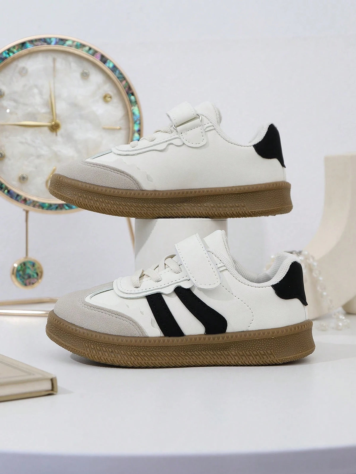 1 Pair Boys Girls Fashion Soft Sole German Trainer Shoes Kids Student Versatile Casual Skate Shoes Baby Soft Sole Shoes Shoes