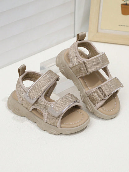 1 Pair Kids' Sports Sandals, Outdoor Beach Sandals, Soft Sole Fashionable Boys' Sandals