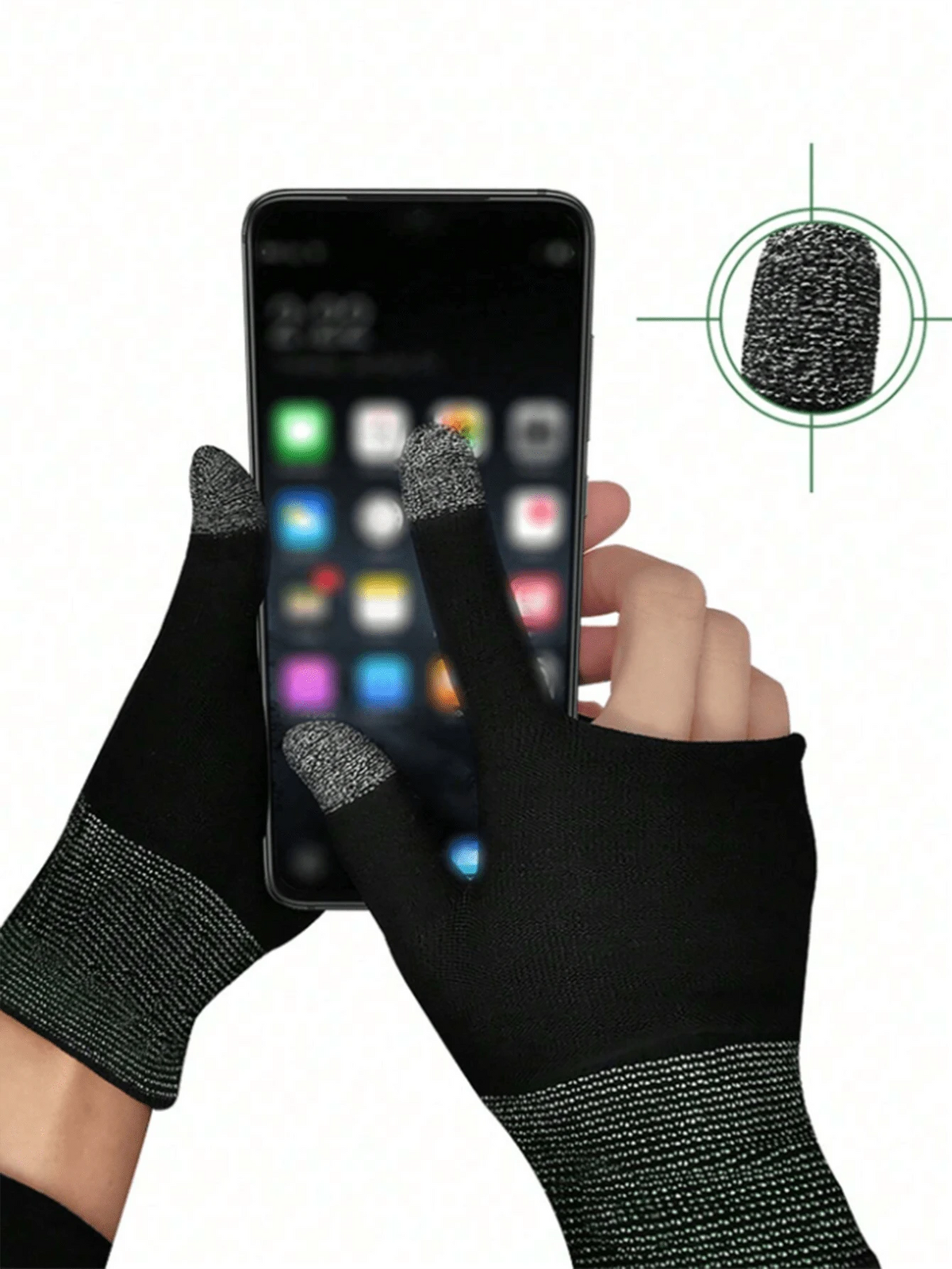 1 Pair Touchscreen Gaming Gloves, Breathable Lightweight Sweat-Proof Sunscreen Esports Hand Sleeve