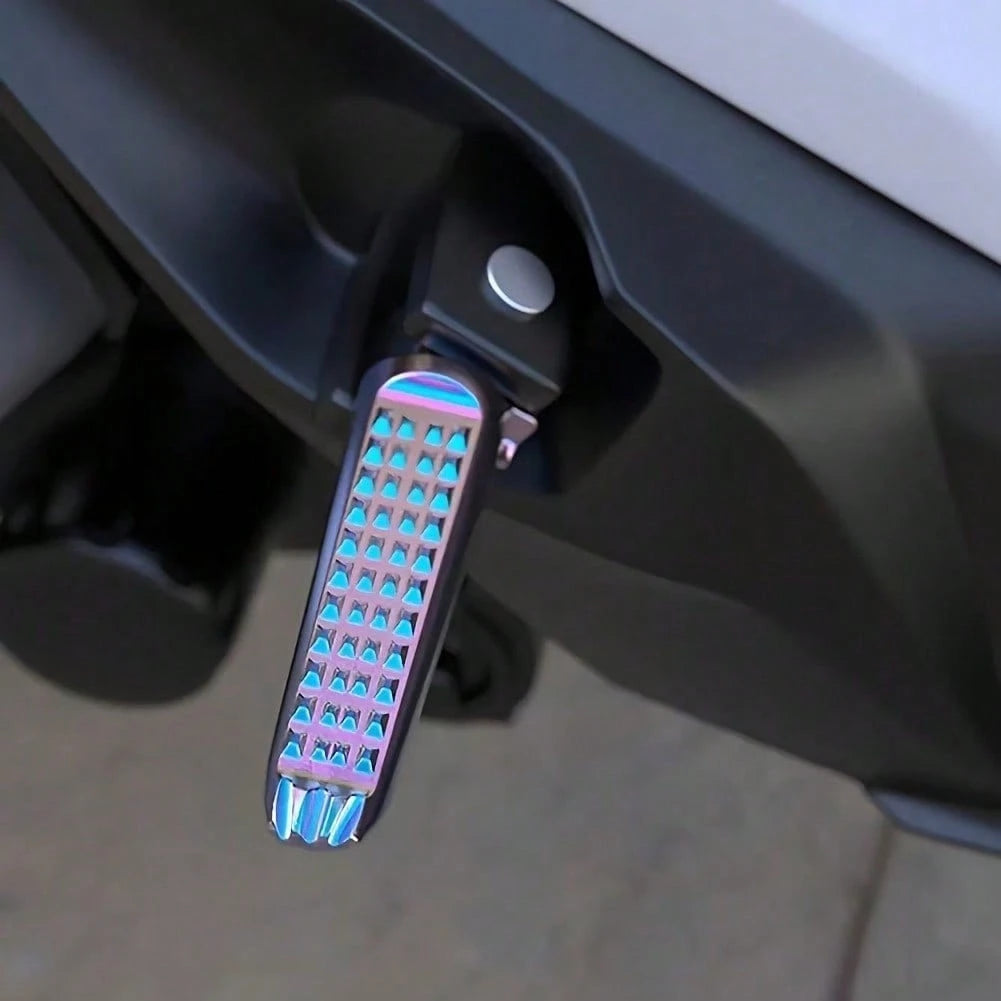 1 Pair Universal CNC Aluminum Alloy Motorcycle Foot Pegs, Anti-Slip Front & Rear Foot Pads, Suitable For CBR600RR CBR1000RR CB190R, MIO, Colorful Modification Accessories