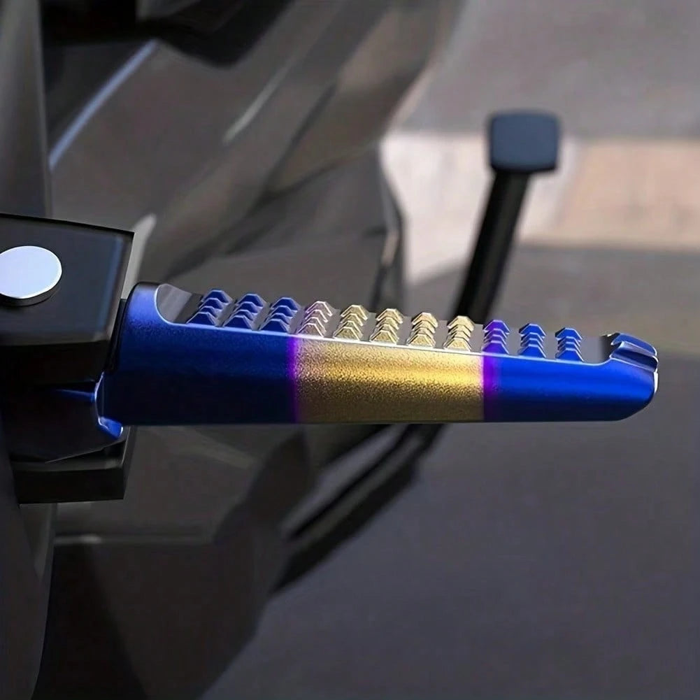 1 Pair Universal CNC Aluminum Alloy Motorcycle Foot Pegs, Anti-Slip Front & Rear Foot Pads, Suitable For CBR600RR CBR1000RR CB190R, MIO, Colorful Modification Accessories