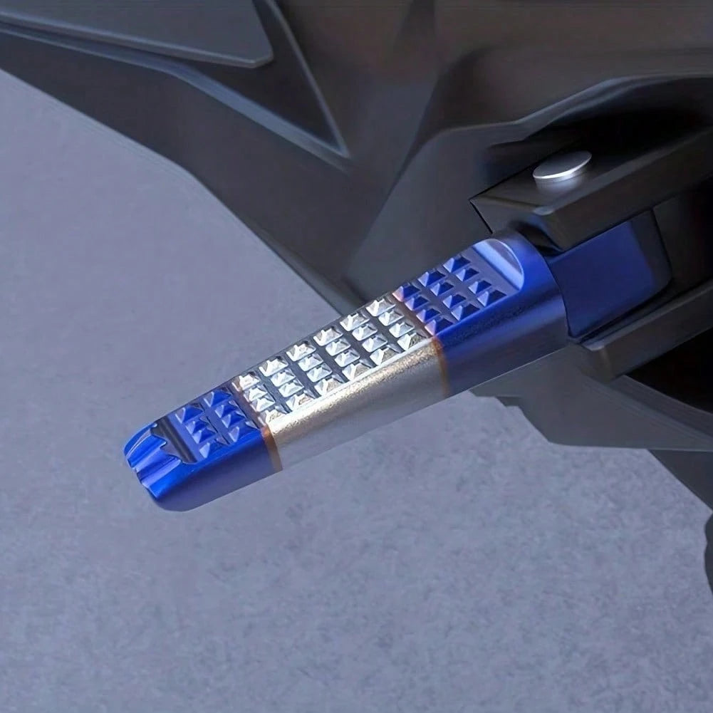 1 Pair Universal CNC Aluminum Alloy Motorcycle Foot Pegs, Anti-Slip Front & Rear Foot Pads, Suitable For CBR600RR CBR1000RR CB190R, MIO, Colorful Modification Accessories