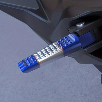 1 Pair Universal CNC Aluminum Alloy Motorcycle Foot Pegs, Anti-Slip Front & Rear Foot Pads, Suitable For CBR600RR CBR1000RR CB190R, MIO, Colorful Modification Accessories