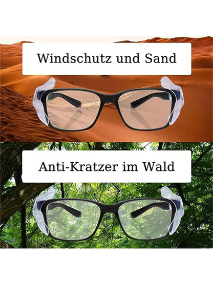 1 Pair Universal Safety Clear Flexible Side Shields, Safety Glasses Side Shields, Slip On Clear Eye Glasses