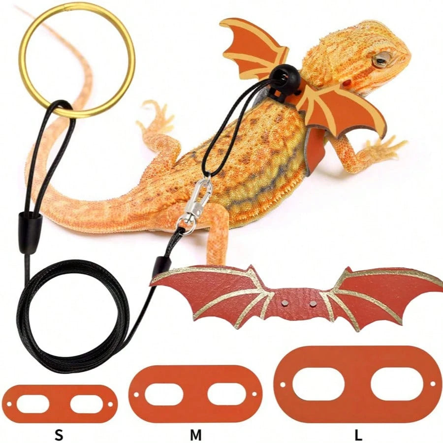 1 Set Lizard Leash Set, Outdoor Leash Set, Reptile Outdoor Harness, Chameleon Squirrel Detachable Lizard Leash Suitable For Bearded Dragon/Gecko/Chameleon/Squirrel/Sugar Glider, Outdoor Safety Strap